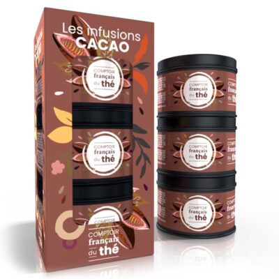 Les Infusions Cacao - Coffret 3 boites métal