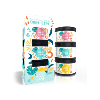 coffret infusions rooibos trois boites metal african caramel beurre sale gourmande amoureux