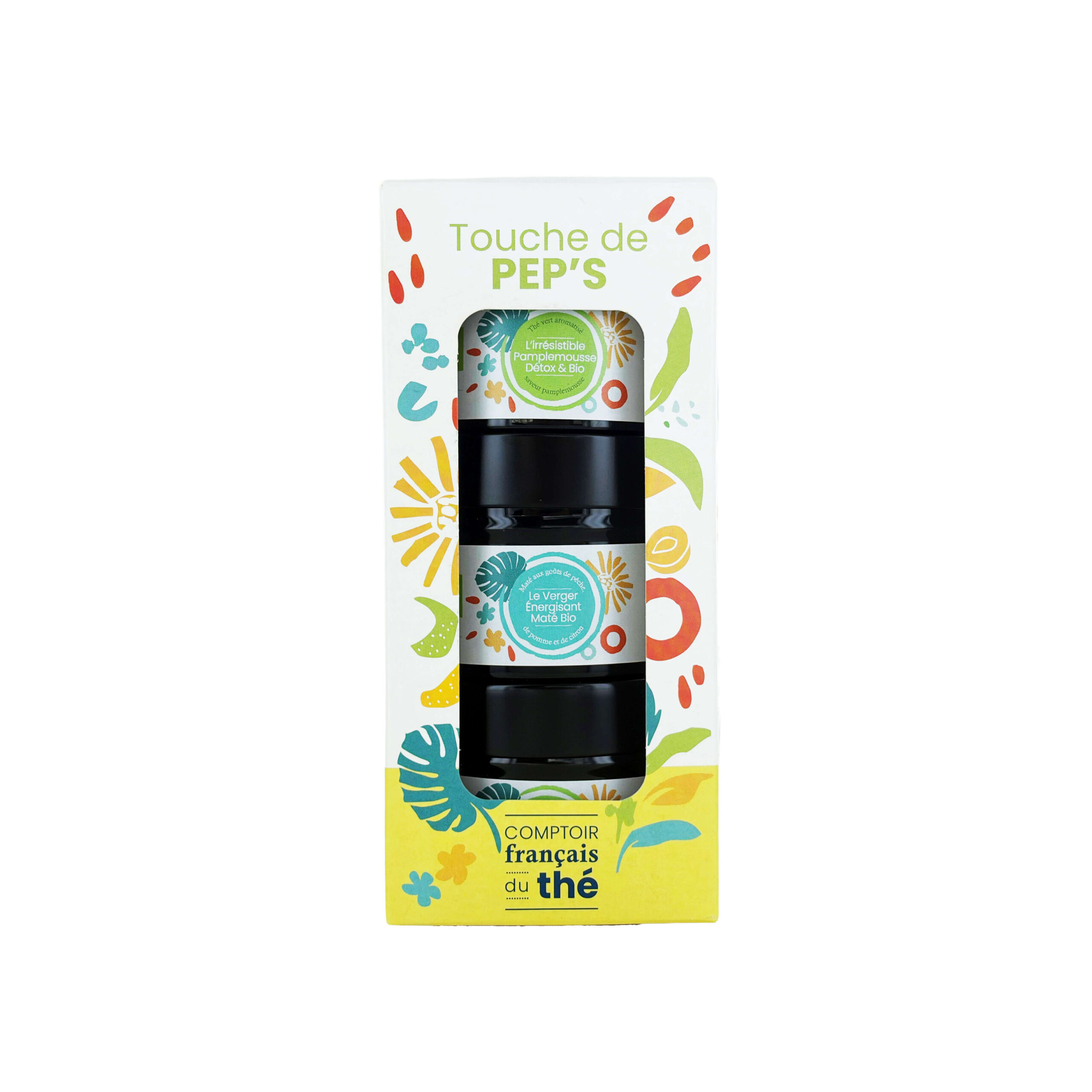 coffret thes mates trois boites metal irresistible pamplemousse bio detox verger energisant mate bio cocktail orient
