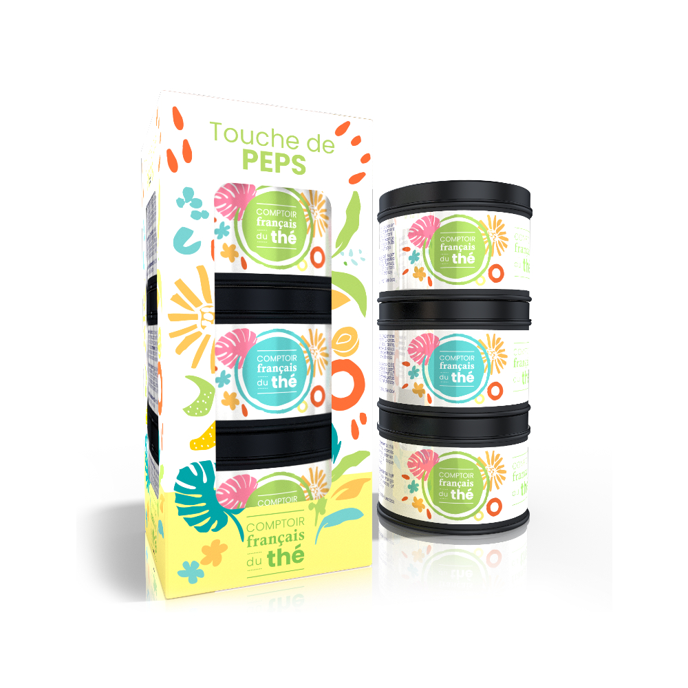 coffret thes mates trois boites metal irresistible pamplemousse bio detox verger energisant mate bio cocktail orient