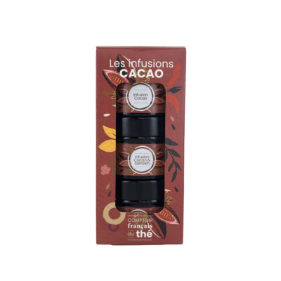 coffret infusions cacao trois boites metal nature rooibos sarrasin