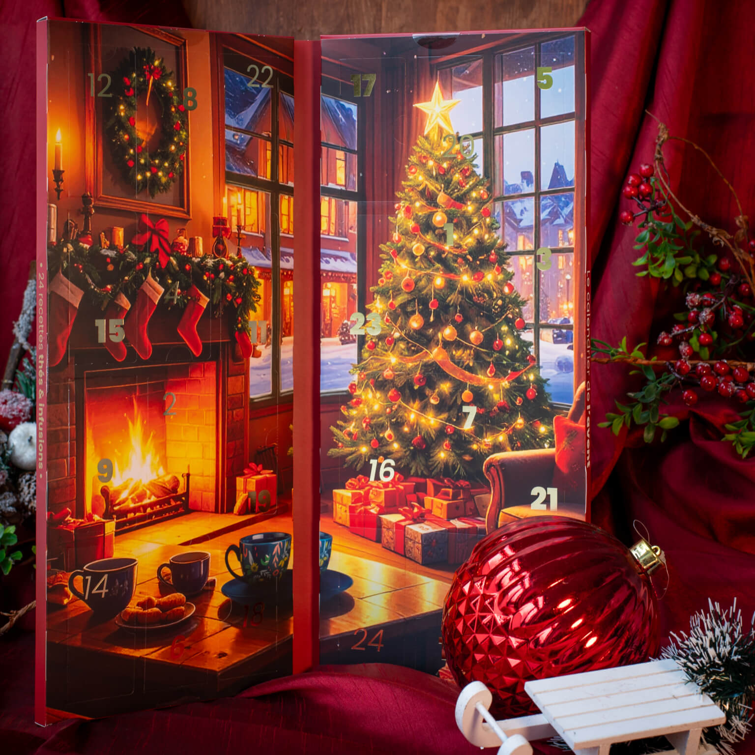 interieur calendrier avent 2025 salon noel