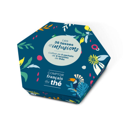 coffret polygonal 36 tasses infusions thes