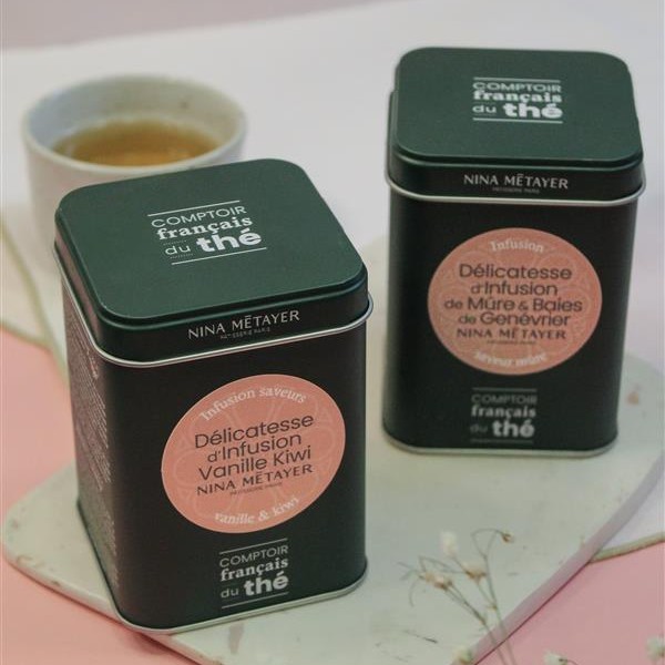 boites metal infusions collaboration nina metayer delicatesse vanille kiwi