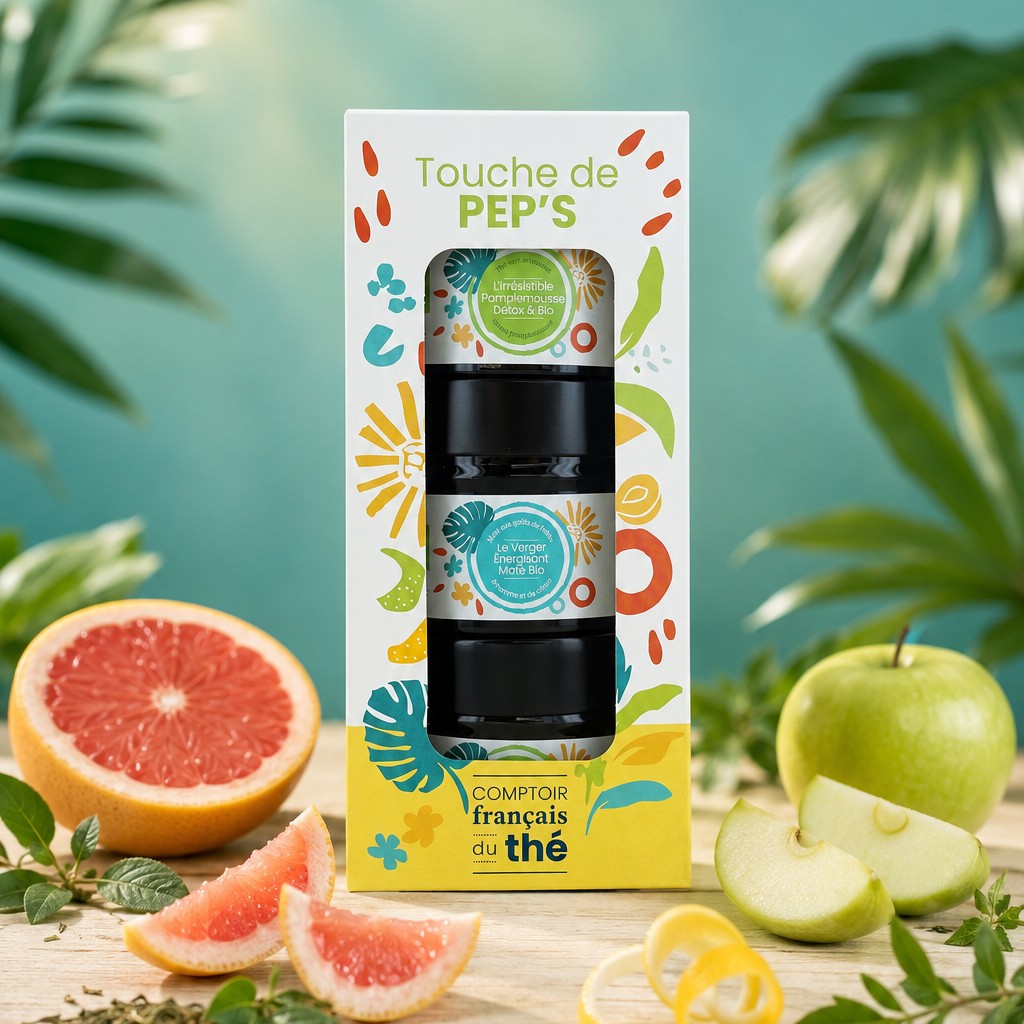 coffret thes mates trois boites metal irresistible pamplemousse bio detox verger energisant mate bio cocktail orient