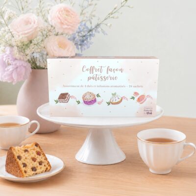coffret thes infusions sachets facon patisserie
