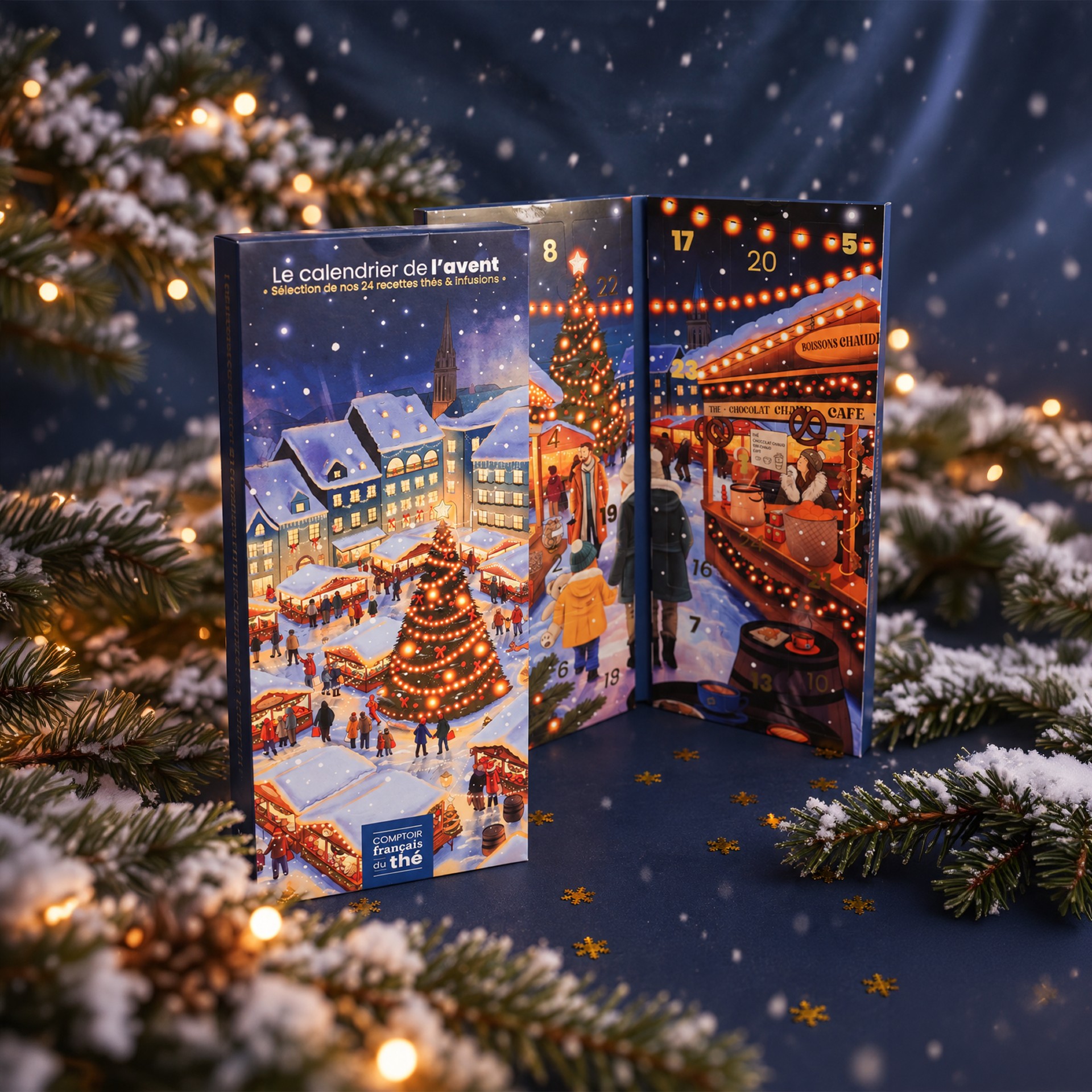 calendrier avent noel village alsacien thes infusions